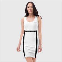 Load image into Gallery viewer, SUCCESS WIRE White w/ Black "Emboldened" Fitted Dress for Women