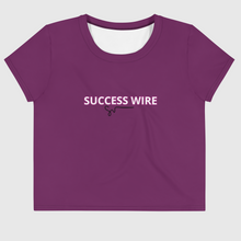 Load image into Gallery viewer, SUCCESS WIRE Purple Crop Tee for Women