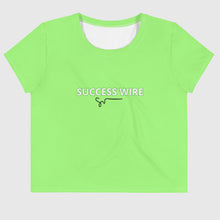 Load image into Gallery viewer, SUCCESS WIRE Lime Crop Tee for Women