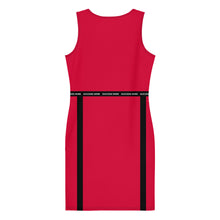 Load image into Gallery viewer, SUCCESS WIRE Crimson Red w/ Black "Emboldened" Fitted Dress for Women