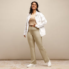 Load image into Gallery viewer, SUCCESS WIRE Flare Leggings for Women - Khaki Tan