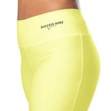 Load image into Gallery viewer, SUCCESS WIRE Flare Leggings for Women - Pastel Yellow