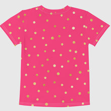 Load image into Gallery viewer, SUCCESS WIRE Confetti Pop Pink Crew Neck T-Shirt for Little Girls (2T-7)