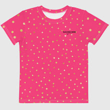 Load image into Gallery viewer, SUCCESS WIRE Confetti Pop Pink Crew Neck T-Shirt for Little Girls (2T-7)