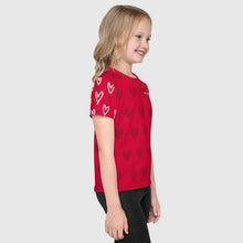 Load image into Gallery viewer, SUCCESS WIRE Heart Crew Neck T-Shirt for Little Girls (2T-7)