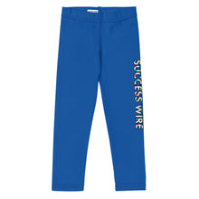 Load image into Gallery viewer, SUCCESS WIRE Playful Dots Logo Leggings for Little Girls (2T-7) - True Royal