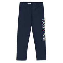 Load image into Gallery viewer, SUCCESS WIRE Playful Dots Logo Leggings for Little Girls (2T-7) - Navy