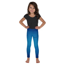 Load image into Gallery viewer, SUCCESS WIRE Blue Glow Leggings for Little Kids (2T-7) w/Black Logo