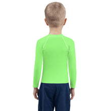 Load image into Gallery viewer, SUCCESS WIRE Unisex Lime Breeze Rash Guard for Little Kids (2T-7)