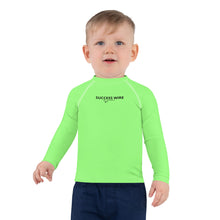 Load image into Gallery viewer, SUCCESS WIRE Unisex Lime Breeze Rash Guard for Little Kids (2T-7)