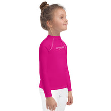 Load image into Gallery viewer, SUCCESS WIRE Medium Violet Red with White Logo Rash Guard for Little Girls (2T-7)