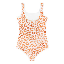 Load image into Gallery viewer, SUCCESS WIRE Orange Leopard Swimsuit for Little Girls (2T-7)