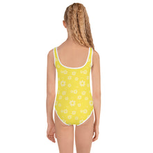 Load image into Gallery viewer, SUCCESS WIRE Power Flower Yellow Swimsuit for Little Girls (2T-7)