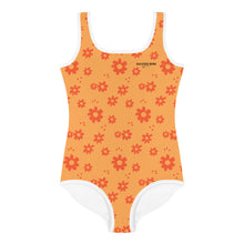Load image into Gallery viewer, SUCCESS WIRE Power Flower Orange Rose Swimsuit for Little Girls (2T-7)