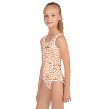Load image into Gallery viewer, SUCCESS WIRE Orange Leopard Swimsuit for Little Girls (2T-7)