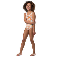 Load image into Gallery viewer, SUCCESS WIRE Orange Leopard Swimsuit for Little Girls (2T-7)