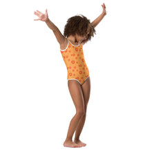 Load image into Gallery viewer, SUCCESS WIRE Power Flower Orange Rose Swimsuit for Little Girls (2T-7)