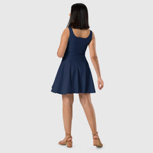 Load image into Gallery viewer, SUCCESS WIRE Navy Blue Skater Dress for Women