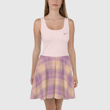 Load image into Gallery viewer, SUCCESS WIRE Misty Rose/Plaid Skater Dress for Women