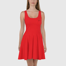 Load image into Gallery viewer, SUCCESS WIRE Alizarin Red Skater Dress for Women