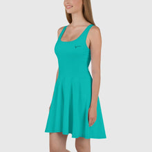 Load image into Gallery viewer, SUCCESS WIRE Iris Blue Skater Dress for Women