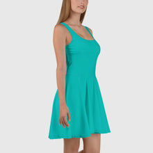 Load image into Gallery viewer, SUCCESS WIRE Iris Blue Skater Dress for Women