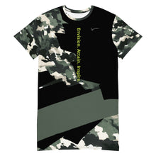 Load image into Gallery viewer, SUCCESS WIRE Abstract Camo T-shirt Dress for Women