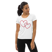 Load image into Gallery viewer, SUCCESS WIRE Happy Hearts Athletic T-shirt for Women