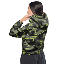 Load image into Gallery viewer, SUCCESS WIRE Camo Turbo Charge Cropped Windbreaker for Women (White Logo)