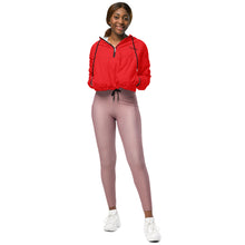 Load image into Gallery viewer, SUCCESS WIRE Extreme Red Cropped Windbreaker for Women (Black Logo)