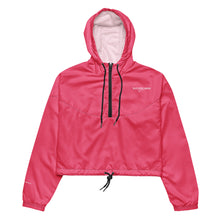Load image into Gallery viewer, SUCCESS WIRE Pretty in Pink Passion Cropped Windbreaker for Women (White Logo)