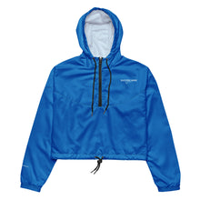 Load image into Gallery viewer, SUCCESS WIRE Dazzling Blue Electric Cropped Windbreaker for Women