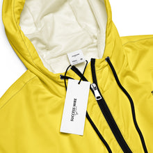 Load image into Gallery viewer, SUCCESS WIRE High Innovation Yellow Cropped Windbreaker for Women (Black Logo)