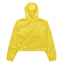 Load image into Gallery viewer, SUCCESS WIRE High Innovation Yellow Cropped Windbreaker for Women (Black Logo)