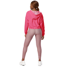 Load image into Gallery viewer, SUCCESS WIRE Pretty in Pink Passion Cropped Windbreaker for Women (White Logo)