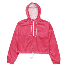 Load image into Gallery viewer, SUCCESS WIRE Pretty in Pink Passion Cropped Windbreaker for Women (White Logo)