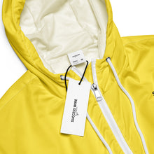 Load image into Gallery viewer, SUCCESS WIRE High Innovation Yellow Cropped Windbreaker for Women (Black Logo)