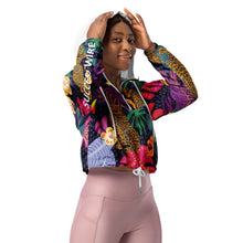 Load image into Gallery viewer, SUCCESS WIRE Jungle Safari Connection Cropped Windbreaker for Women