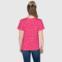 Load image into Gallery viewer, SUCCESS WIRE Confetti Pop Pink Crew Neck T-Shirt for Big Girls (8-20)