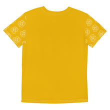 Load image into Gallery viewer, SUCCESS WIRE Blooming Petals Crew Neck T-Shirt for Big Girls (8-20) - Goldenrod