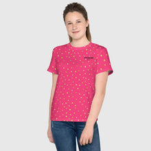 Load image into Gallery viewer, SUCCESS WIRE Confetti Pop Pink Crew Neck T-Shirt for Big Girls (8-20)