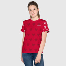 Load image into Gallery viewer, SUCCESS WIRE Heart Crew Neck T-Shirt for Big Girls (8-20)