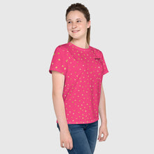 Load image into Gallery viewer, SUCCESS WIRE Confetti Pop Pink Crew Neck T-Shirt for Big Girls (8-20)