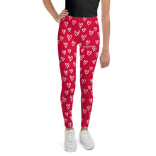 Load image into Gallery viewer, SUCCESS WIRE Heart Leggings for Big Girls (8-20)