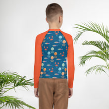 Load image into Gallery viewer, SUCCESS WIRE Ocean Adventure Rash Guard for Big Boys (8-20)