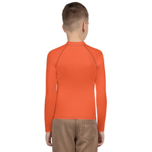 Load image into Gallery viewer, SUCCESS WIRE Unisex Outrageous Orange Rash Guard for Big Kids (8-20)