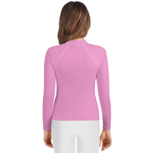 Load image into Gallery viewer, SUCCESS WIRE Lavender Rose Rash Guard for Big Girls (8-20)