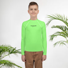 Load image into Gallery viewer, SUCCESS WIRE Unisex Lime Breeze Rash Guard for Big Kids (8-20)