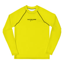 Load image into Gallery viewer, SUCCESS WIRE Unisex Bright Yellow Rash Guard for Big Kids (8-20)