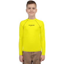 Load image into Gallery viewer, SUCCESS WIRE Unisex Bright Yellow Rash Guard for Big Kids (8-20)